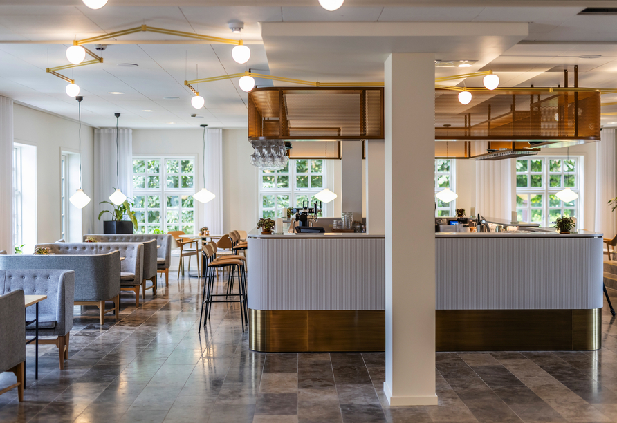 Auch im Restaurant des Hotels Comwell Bygholm Park in Horsens erwarten Sie kulinarische Gaumenfreuden. 
