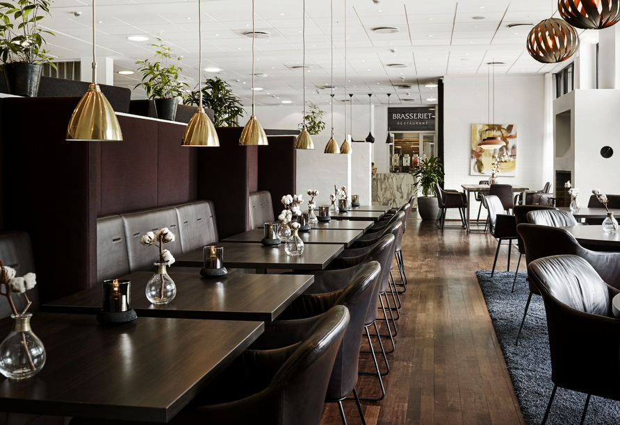 Im Restaurant des Hotels Comwell Holte in Holte werden Sie mit köstlichen Speisen und Getränken empfangen. 