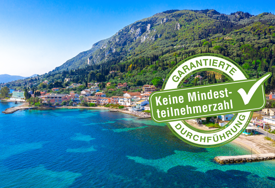 Willkommen in Benitses auf Korfu! Genießen Sie einen Urlaub voll traumhafter Ausblicke!