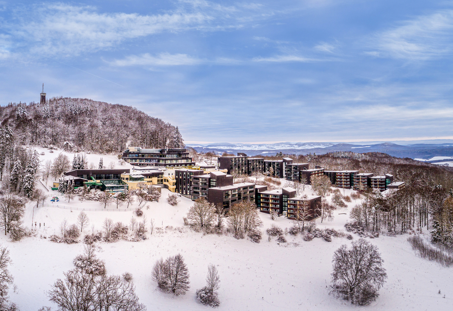 Das Rhön Park Aktiv Resort heißt Sie auch im Winter herzlich willkommen.