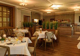 Im Restaurant des Hotels werden Sie kulinarisch verwöhnt.