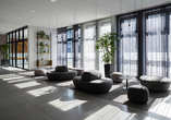 Die stilvolle Lobby des Hotels lädt zum Verweilen ein.