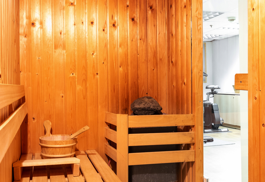Entspannen Sie in der Sauna an Bord.
