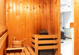 Entspannen Sie in der Sauna an Bord.