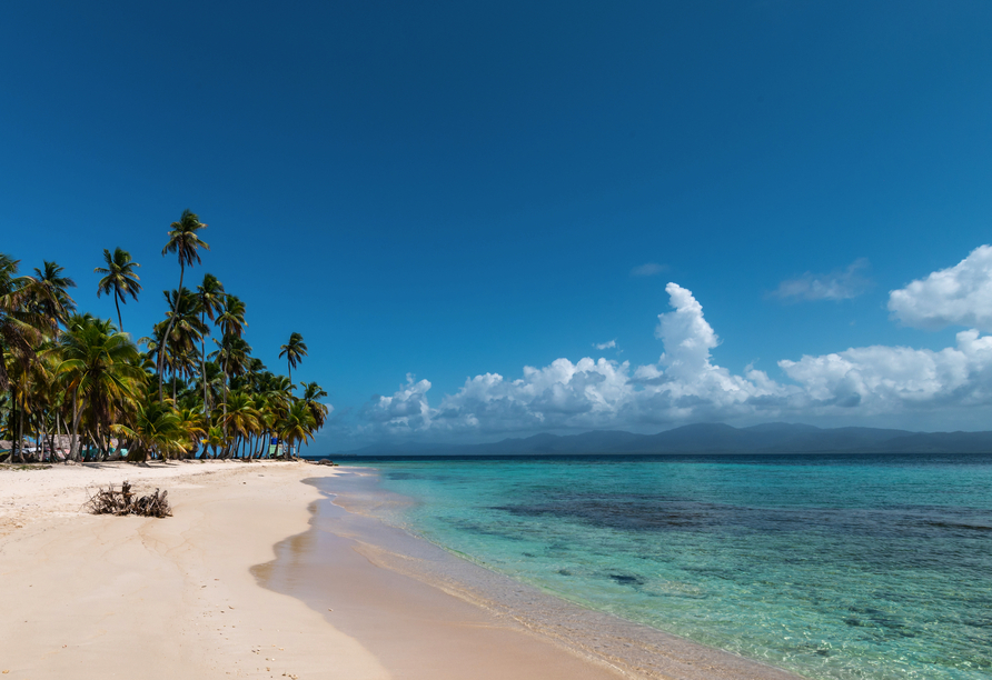 Strand auf der Karibikinsel Isla Iguana in Panama