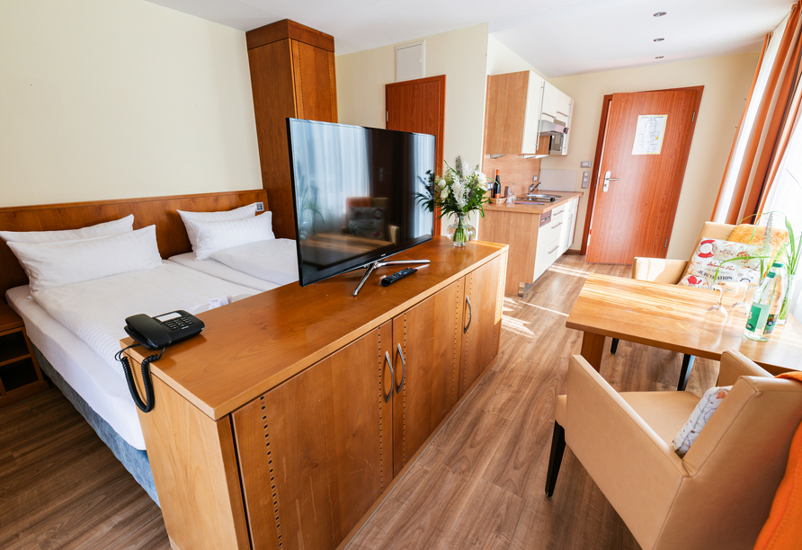 Beispiel eines 1-Raum-Appartements im Hotel Atlantic Juist