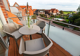 Lassen Sie sich vom Panorama-Ausblick Ihres Balkons beeindrucken.