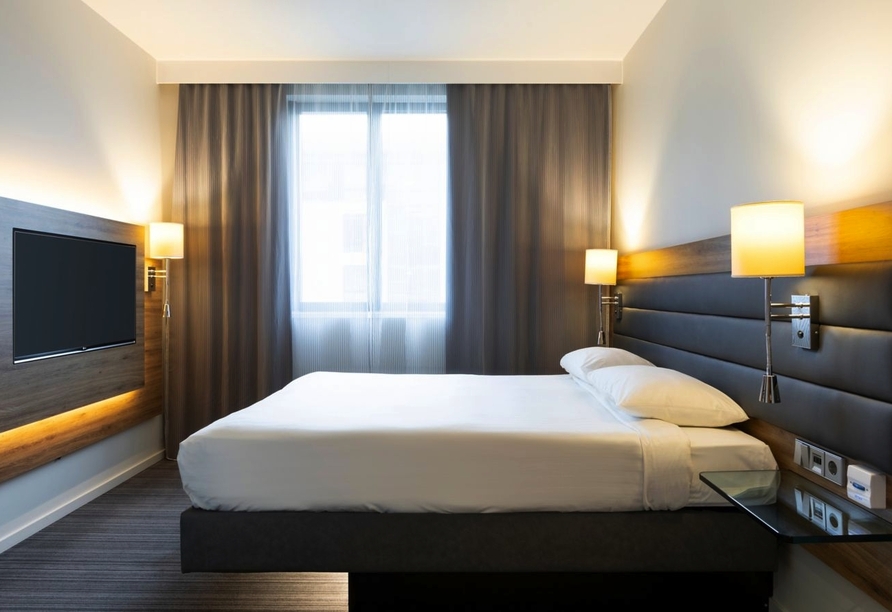 Beispiel eines Doppelzimmers im Beispielhotel Moxy Aberdeen Airport