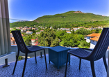Auf dem Balkon Ihres Doppelzimmers können Sie das Panorama bewundern.