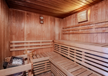 Entspannen Sie in der Sauna.