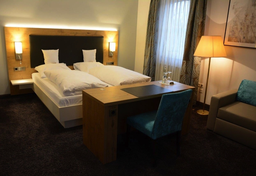 Beispiel eines Doppelzimmers im Hotel Die Krone am Fluss