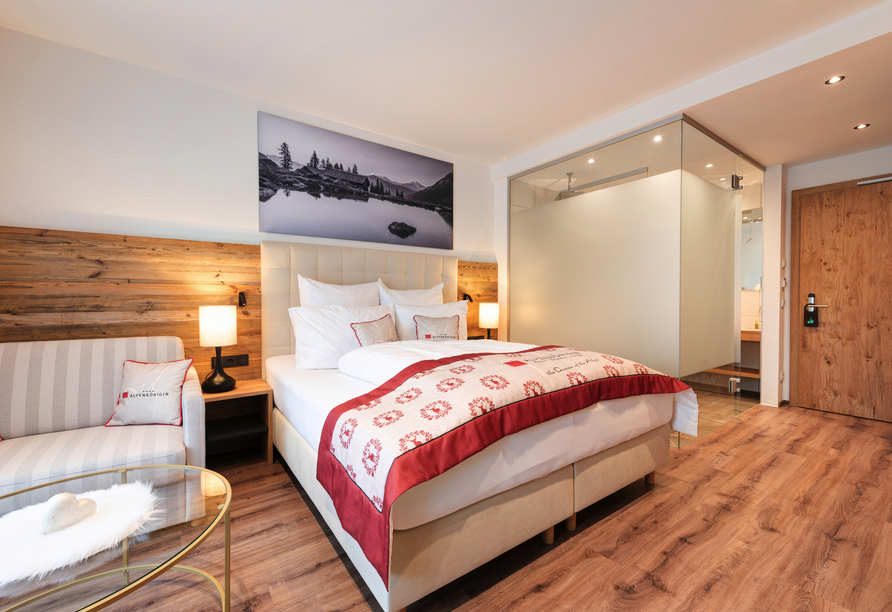 Beispiel eines Doppelzimmers Rubin im Hotel Alpenkönigin in See