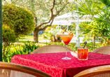 Terrasse im Park Hotel Oasi