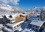 Im Winter erwartet Sie Ihr Hotel inmitten einer atemberaubenden Landschaft.