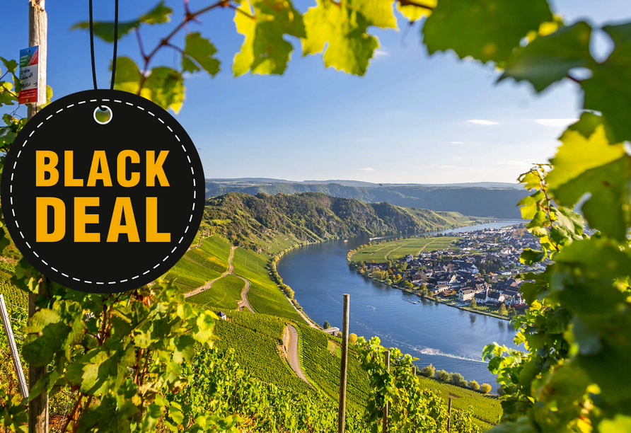 Malerische Weinberge umrahmen Wanderwege und Pfade.