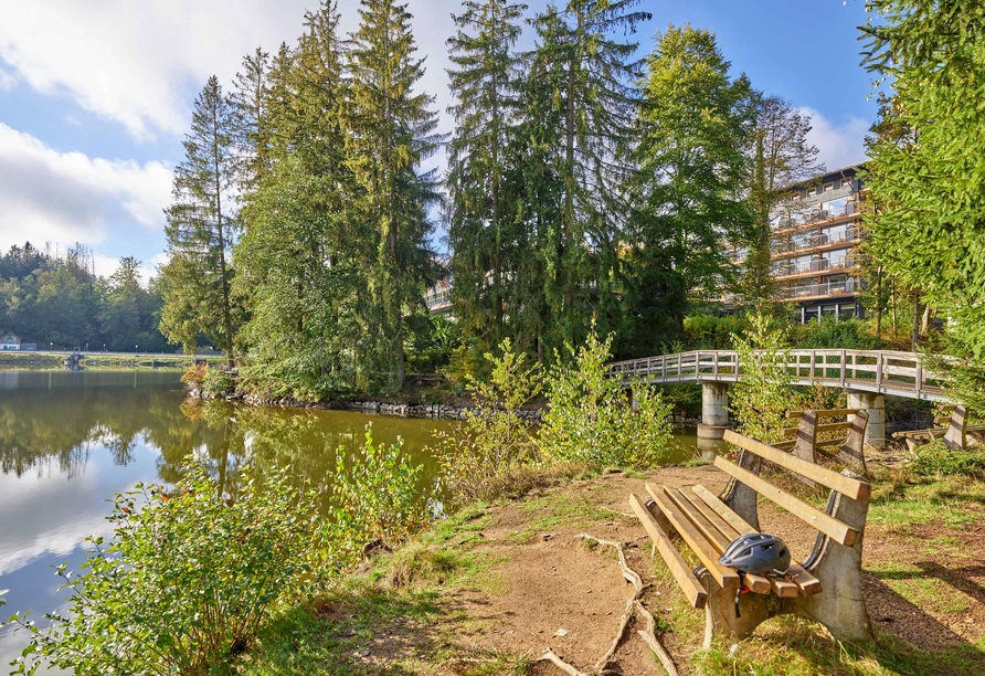 Außenansicht vom Das Dreiburgensee Naturhotel & Spa