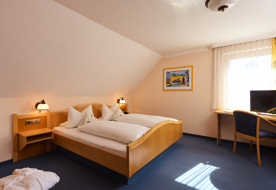 Beispiel eines Doppelzimmers Stammhaus im Vitalhotel Zum Löwen 