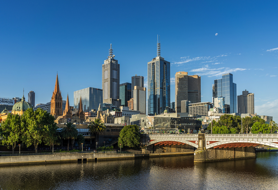 Melbourne begeistert mit einer einzigartigen Skyline.