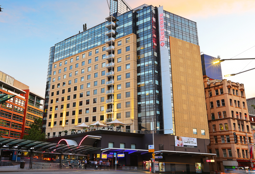 Das Mercure Hotel in Sydney empfängt Sie in zentraler Lage.