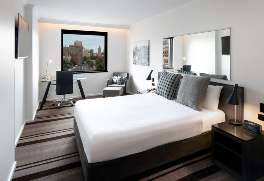 Beispiel eines Doppelzimmers im Mercure Hotel Sydney