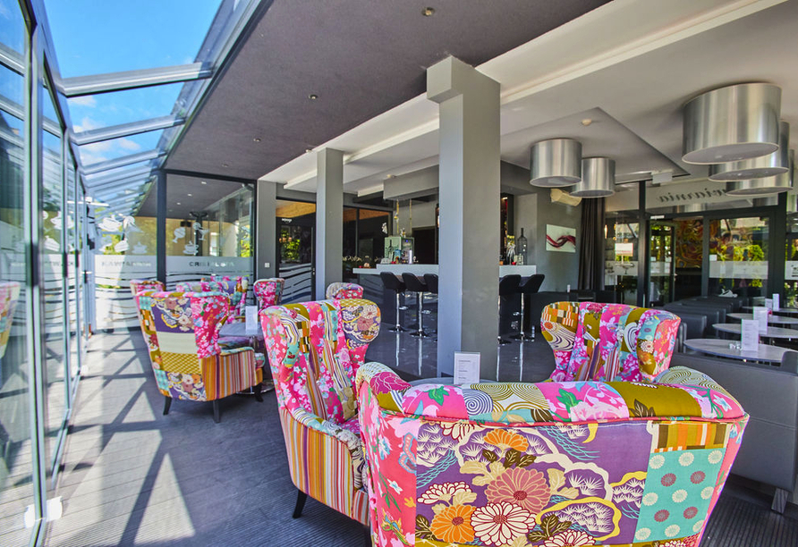 Kaffeetrinker oder Teeliebhaber? Im Café des Hotels finden beide ihre Lieblingssorte.