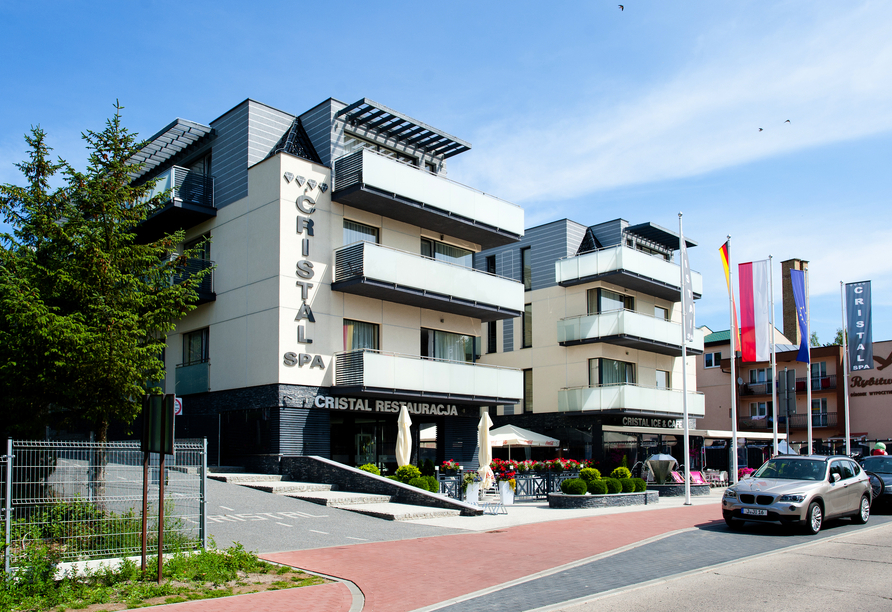 Außenansicht des Hotel Cristal Spa