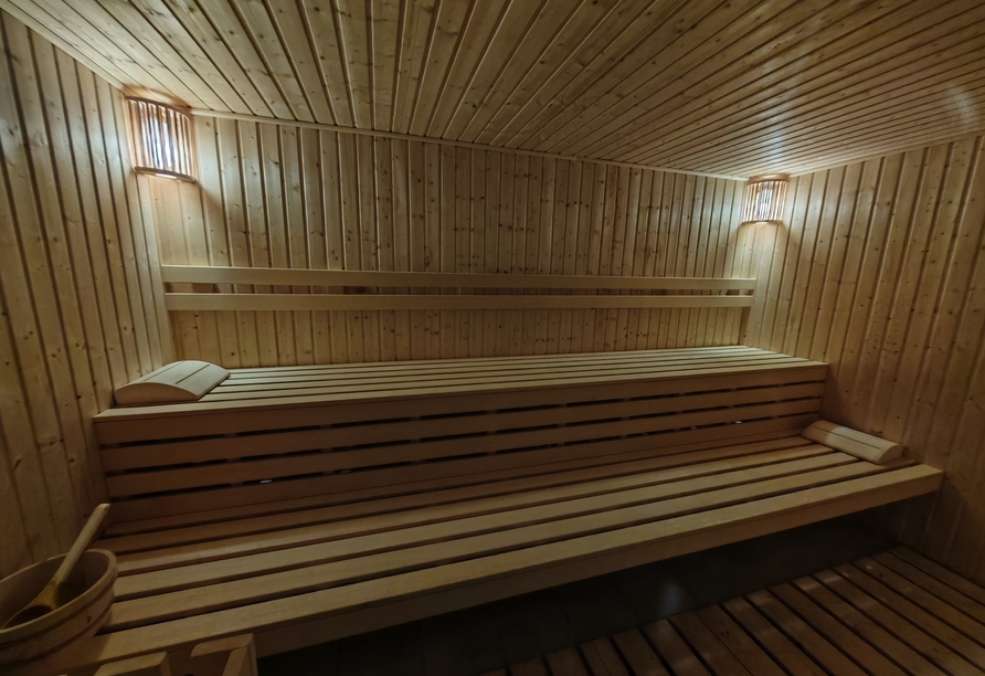 Lassen Sie die Wärme der Sauna auf sich wirken.
