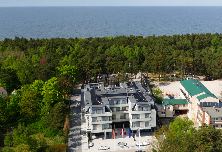 Luftaufnahme vom Hotel Cristal Spa