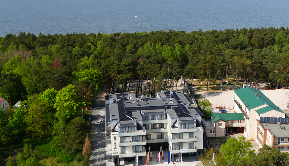 Luftaufnahme vom Hotel Cristal Spa