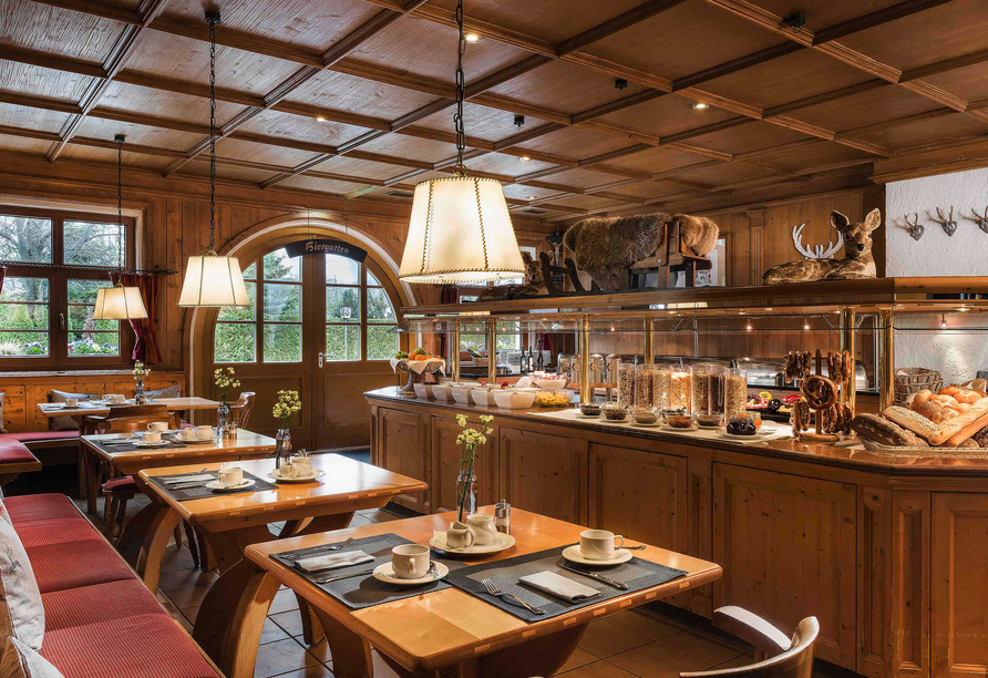 Freuen Sie sich auf ein reichhaltiges Frühstücksbuffet im Mercure Hotel Garmisch-Partenkirchen.