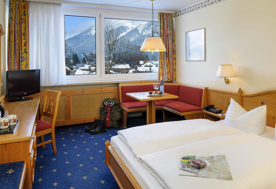 Beispiel eines Doppelzimmer Standard im Mercure Hotel Garmisch-Partenkirchen