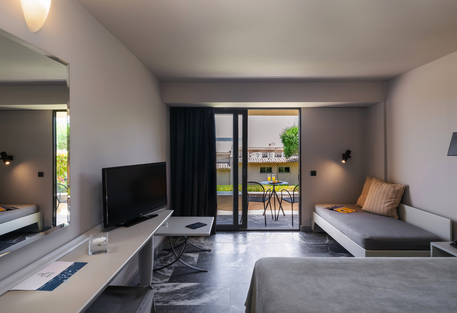 Beispiel eines Standard Bungalows Gartenblick