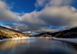 Die Odertalsperre wartet mit ihrer winterlichen Eleganz auf Sie.