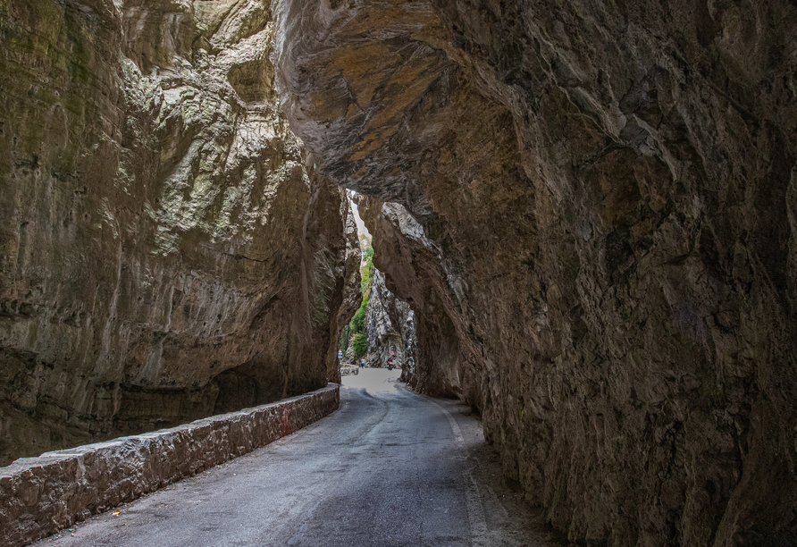 In der Brasa-Schlucht hat die Natur selbst die Kulisse geschaffen.