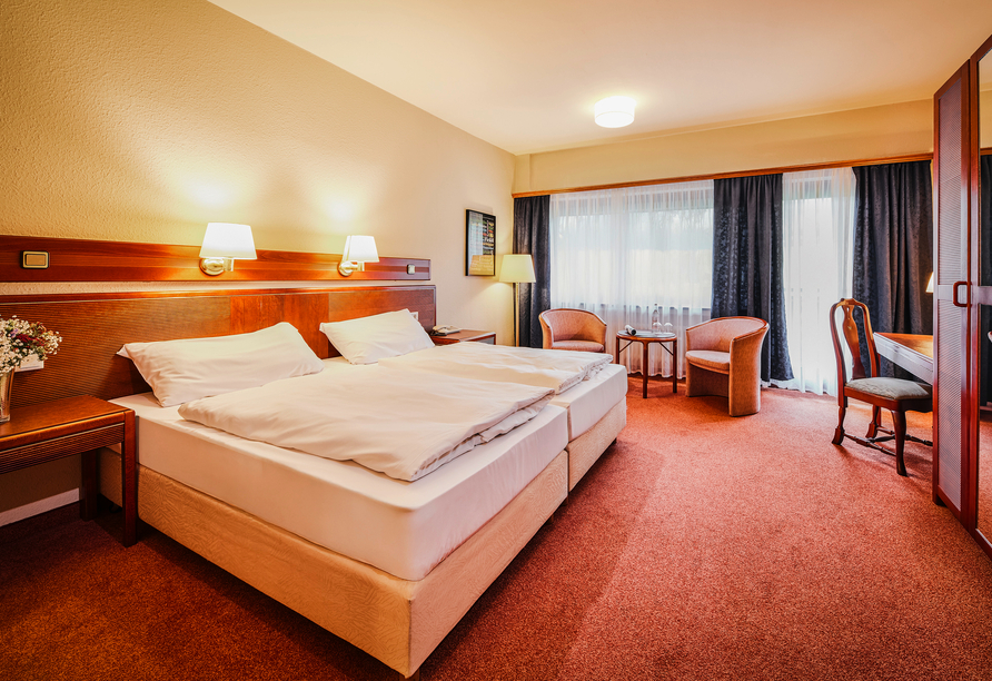 Beispiel eines Doppelzimmers im Sauerland Alpin Hotel