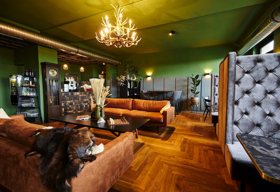 Die charmante Lounge ist der perfekte Platz für angenehme Stunden.