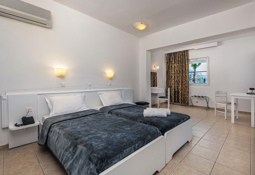 Beispiel eines Doppelzimmers Gartenblick