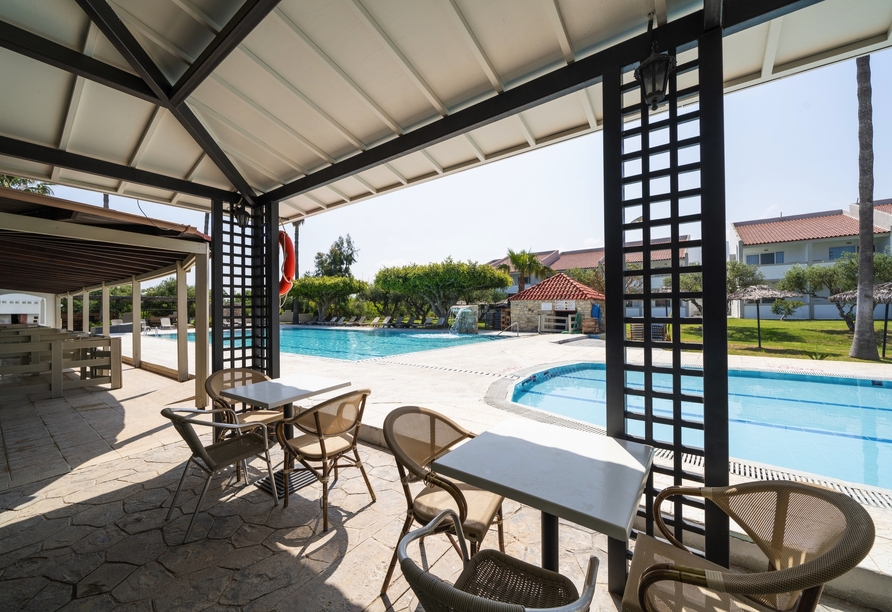 Entspannen Sie auf der Terrasse.