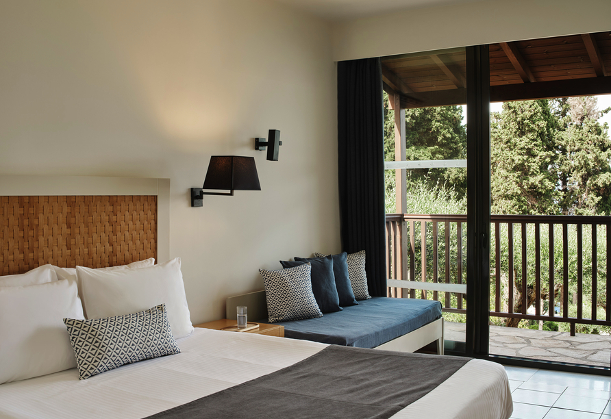 Beispiel eines Standard Bungalows Gartenblick