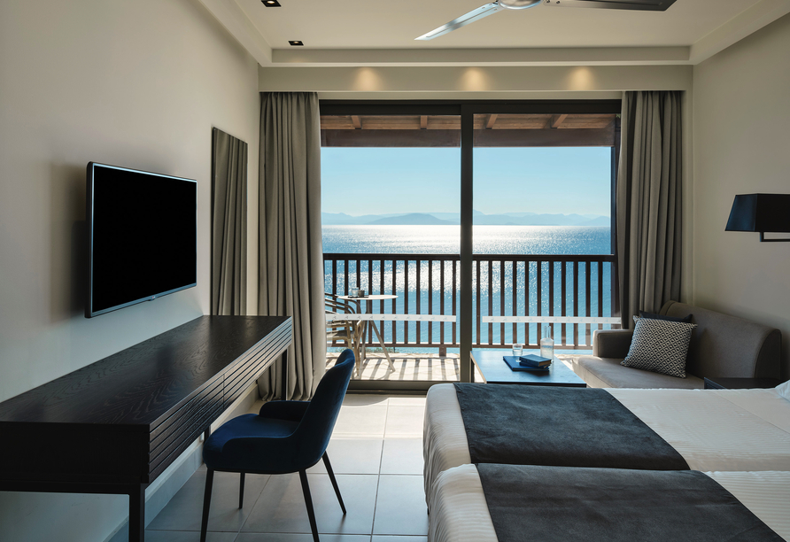 Beispiel eines Doppelzimmers Hauptgebäude Meerblick