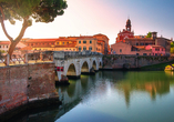 Römische Geschichte trifft in Rimini auf italienisches Lebensgefühl und mediterranes Flair.