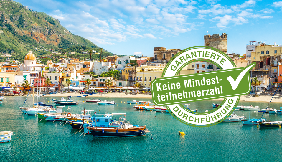 Herzlich willkommen auf Ischia! Freuen Sie sich auf eine Erlebnisreise an der Amalfiküste.