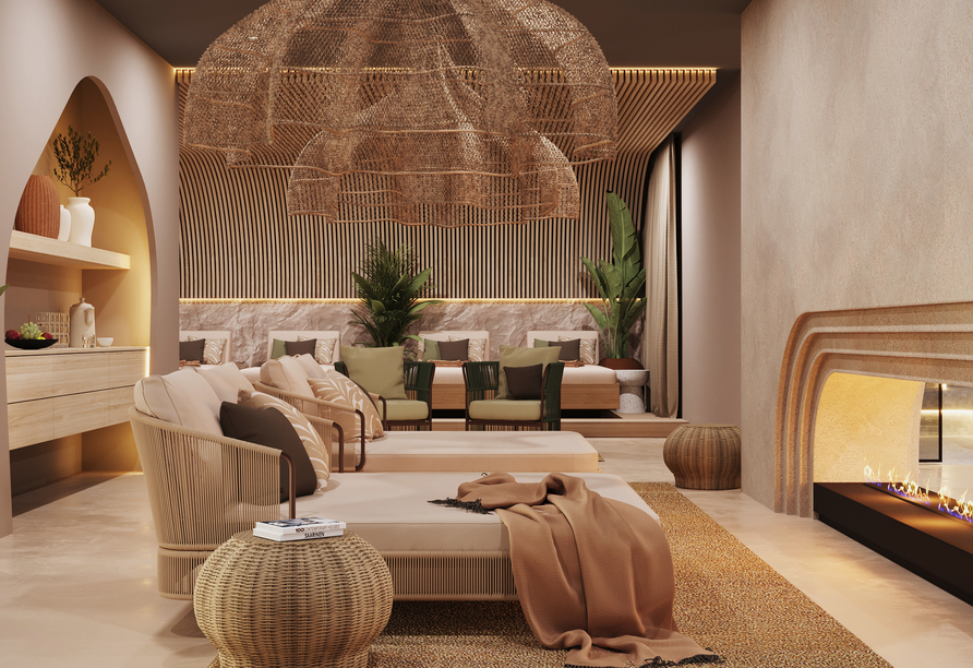 Der Wellnessbereich des Hotels lädt zu gemütlichen Stunden ein.