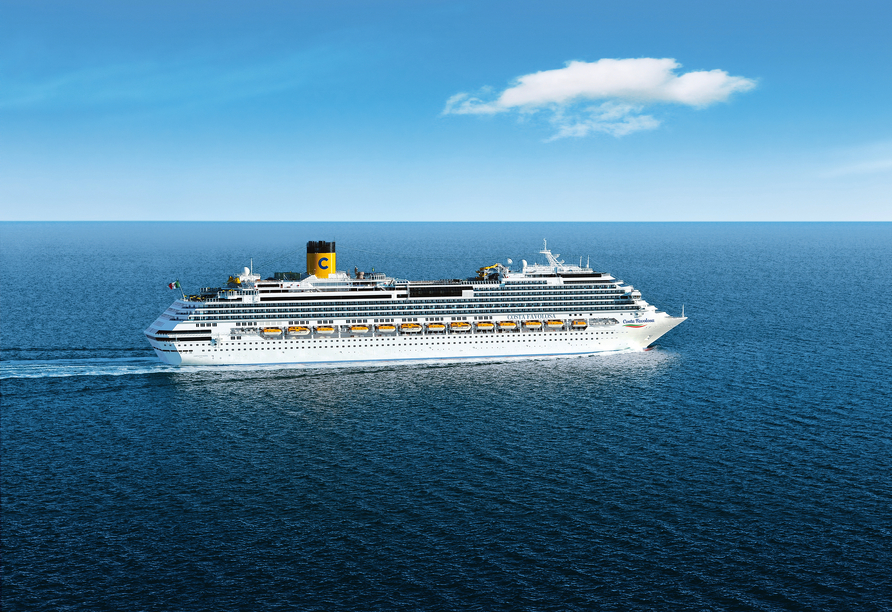 Kommen Sie an Bord der Costa Favolosa und erleben Sie eine unvergessliche Kreuzfahrt nach Island.
