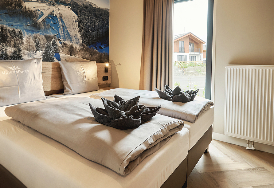 Beispiel eines Schlafzimmers im Luxus 4 Personen Cottage