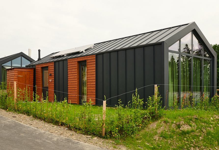 Außenansicht eines Luxus 4 Personen Cottage