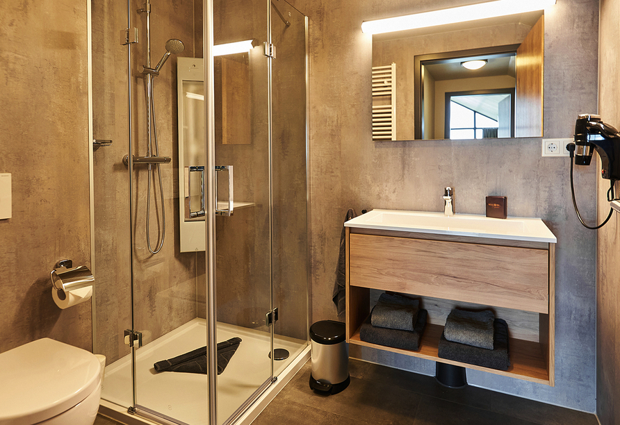 Beispiel eines Badezimmers im Luxus 4 Personen Cottage