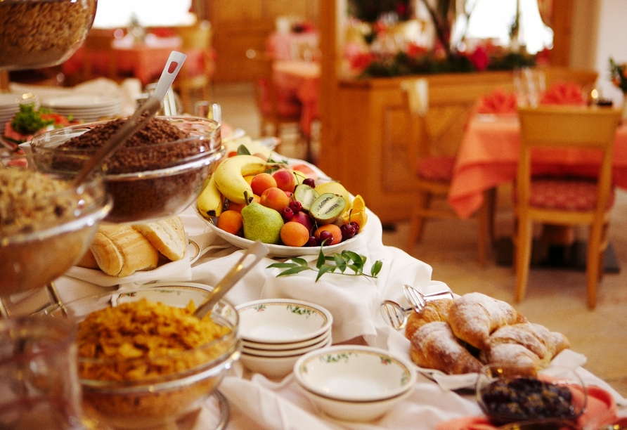 Frühstücksbuffet im Hotel Parco dello Stelvio