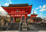 Der Kiyomizu-Dera-Tempel in Kyoto ist einer der bekanntesten Tempel Japans. 