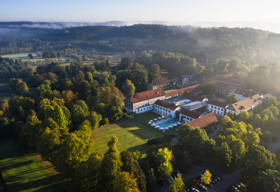 Das Gräflicher Park Health & Balance Resort aus der Vogelperspektive